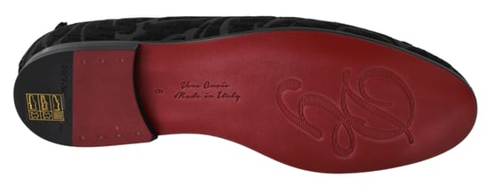 Dolce & Gabbana Zwarte Jacquard Ballerina Slippers Loafers Schoenen - Image 6