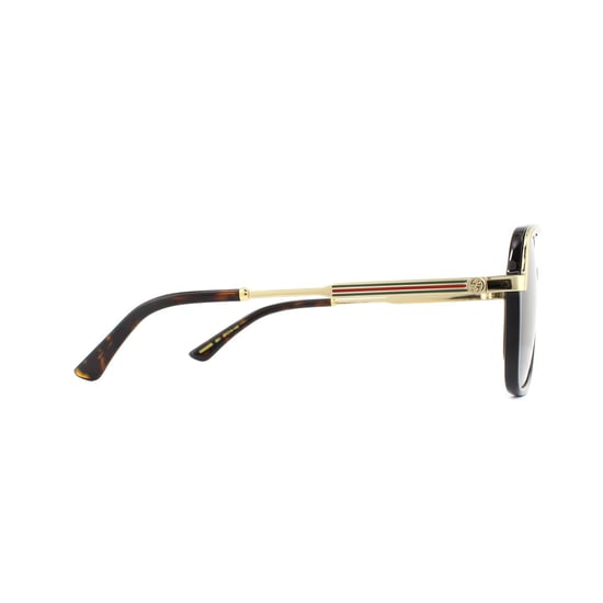 Gucci Sunglasses GG0200S 001 Black and Gold Green - Image 4