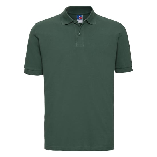 Russell Heren 100% Katoenen Korte Mouw Poloshirt (Fles groen) - Image 1