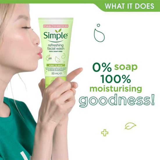 Simple Kind to Skin Soap Free Refreshing Facial Gel Wash, 50ml, 6 pack