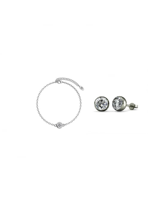 Birth Stone Moon Set - Silver and Crystal - Image 1