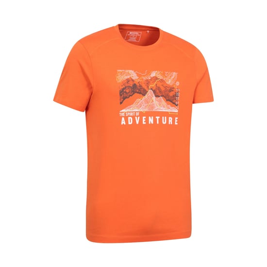 Mountain Warehouse Mens Adventure Begins Organic Cotton T-Shirt (Orange) - Image 4