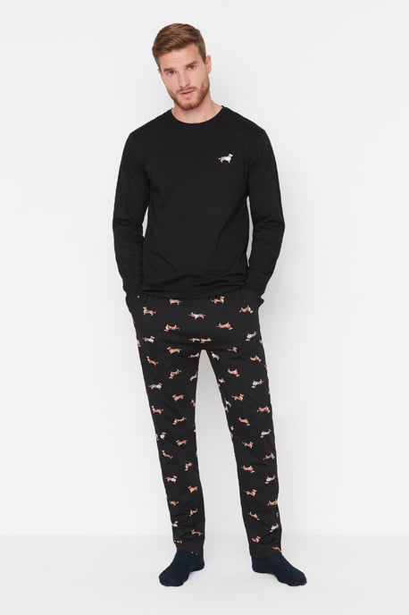 Trendyol Herrar Crew Neck Pyjamas Set - Image 2