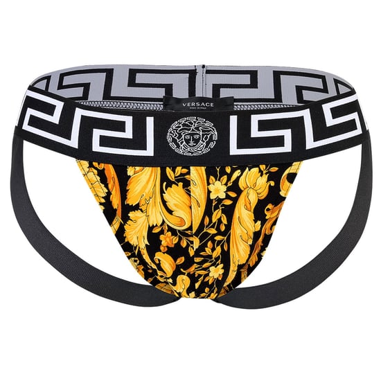 Versace Stretch Biologisch Jersey Barocco All Over Jockstrap - Image 1