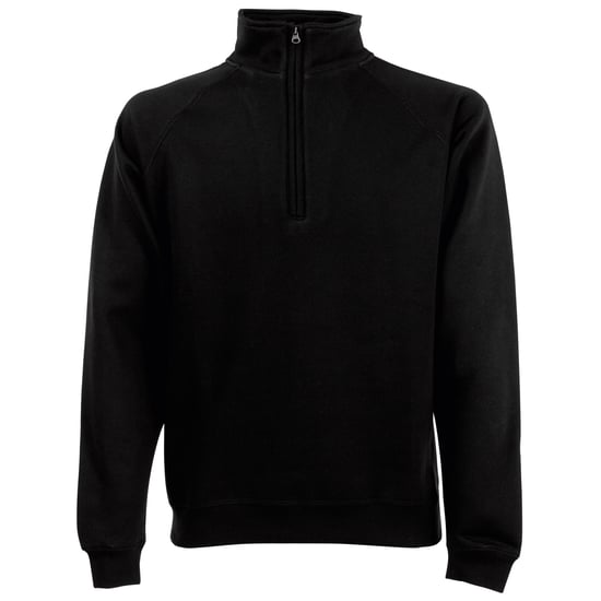Fruit Of The Loom Heren Premium 70/30 Ritssluiting Neck Sweatshirt (Zwart) - Image 1