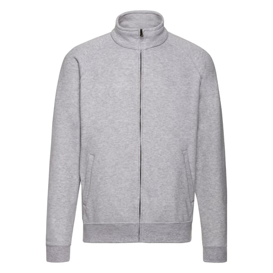 Fruit of the Loom Mens Classic Plain Sweat Jacket (Heather Grey)