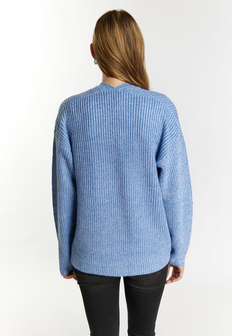 Mymo Gebreid vest Dames Hemelsblauw - Image 4