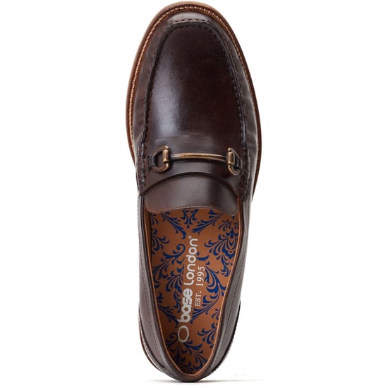 Base London Madison Leather Men's Burnt Tan Loafers - Image 4