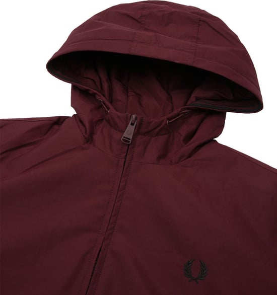Men's Fred Perry Brentham Padded Hooded Jacket in Burgundy