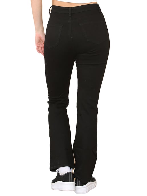 Enzo | Womens Bootcut Jeans - Black