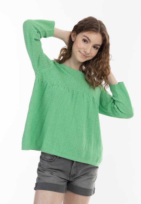 Mymo Gebreide tuniek Dames lichtgroen - Image 3
