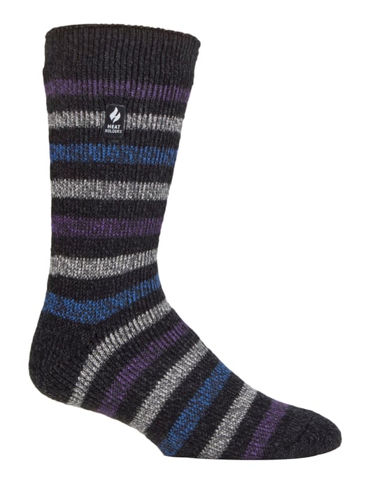 Heat Holders - Mens Extra Thick Thermal Socks for Winter | Warm Fluffy Fleece Insulated Socks | Gifts for Men - Charcoal (Dublin) - Image 1
