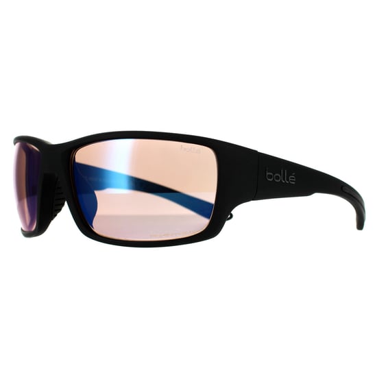 Bolle Wrap Mens Matte Black Phantom+ Blue Photochromic Polarised Sunglasses - Image 2