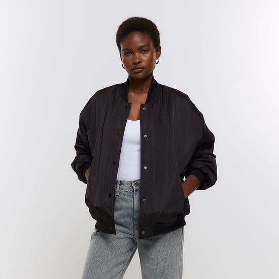 River Island Womens Bomber Jacket Black
