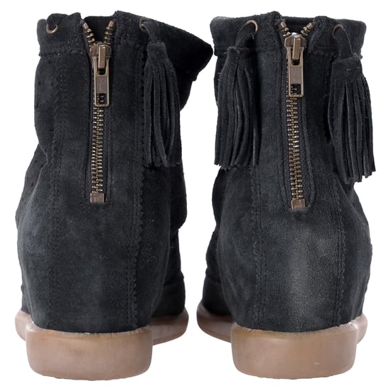 Isabel Marant Basley Tassel-Embellished Wedge Ankle Boots in Black Suede - Image 4