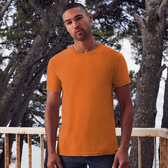 Fruit Of The Loom Mens Ringgesponnen Premium Tshirt (Oranje) - Image 2
