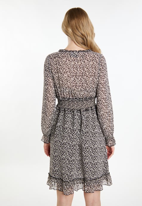 Dreimaster Jurk Dames zwart/beige - Image 4