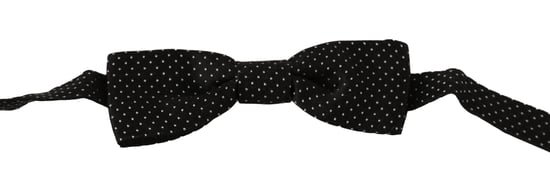 Dolce & Gabbana Zwart polka stippen zijde verstelbare hals Papillon heren stropdas - Image 2