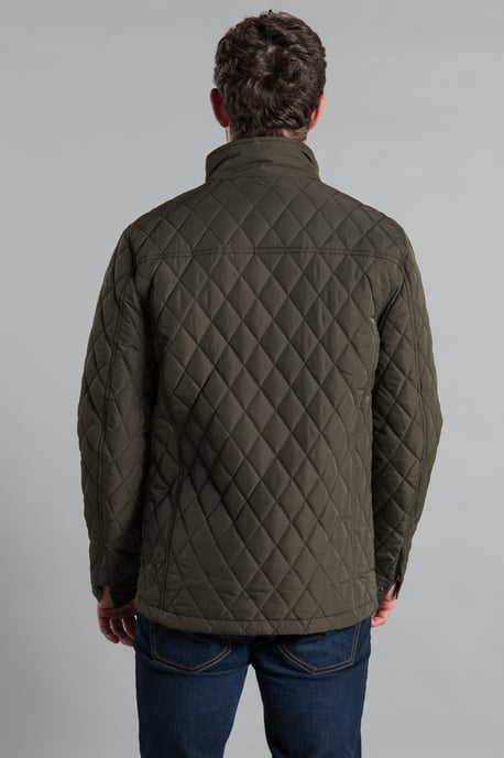 Khaki Diamond Quilted Jacket