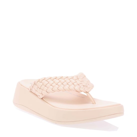 Women's Fit Flop F-Mode Leather Flatform Toe-Post Sandals in Rose - Image 2