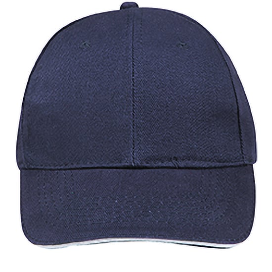 SOLS Unisex Buffalo 6 Panel Baseball Cap (French Navy/White) - Image 4