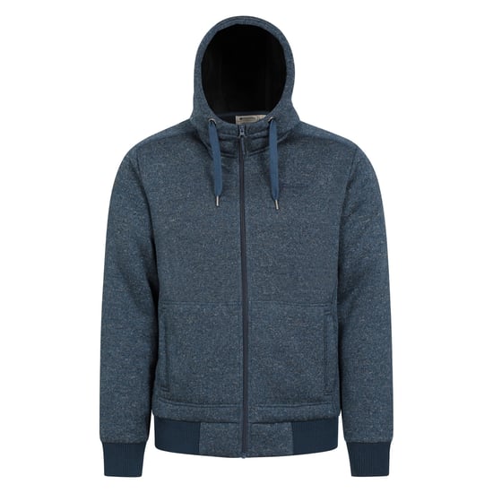 Mountain Warehouse Mens Nevis II Faux Fur Hoodie (mörkblå) - Image 1