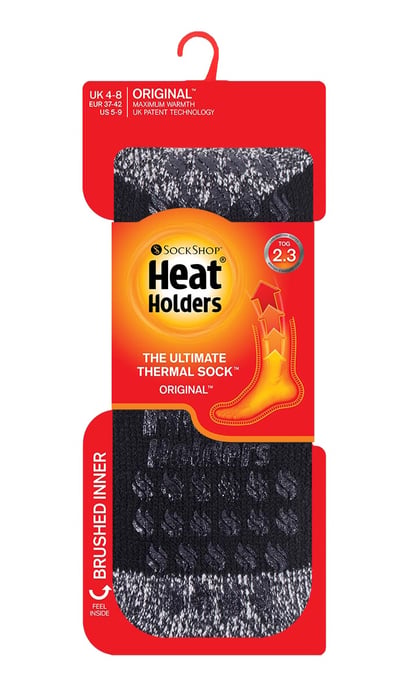 HEAT HOLDERS - Ladies Non Skid Thermal Slipper Socks with Grips - Image 2