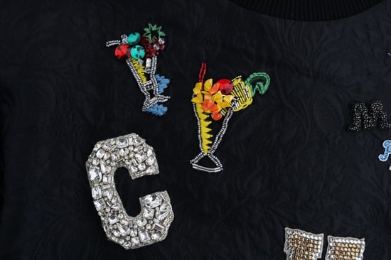 Dolce & Gabbana Women's Black Brocade Cocktail Crystal Sweater - Image 6