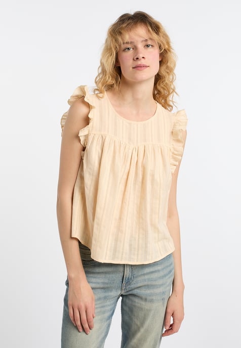 Dreimaster Blouse Dames Beige crème - Image 3