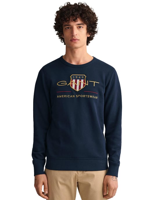 Gant Heren Archive Shield Crew Hals Sweatshirt - Image 1