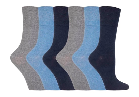 Ladies 6 pack non elastic diabetic socks with hand linked toe seams - Image 1