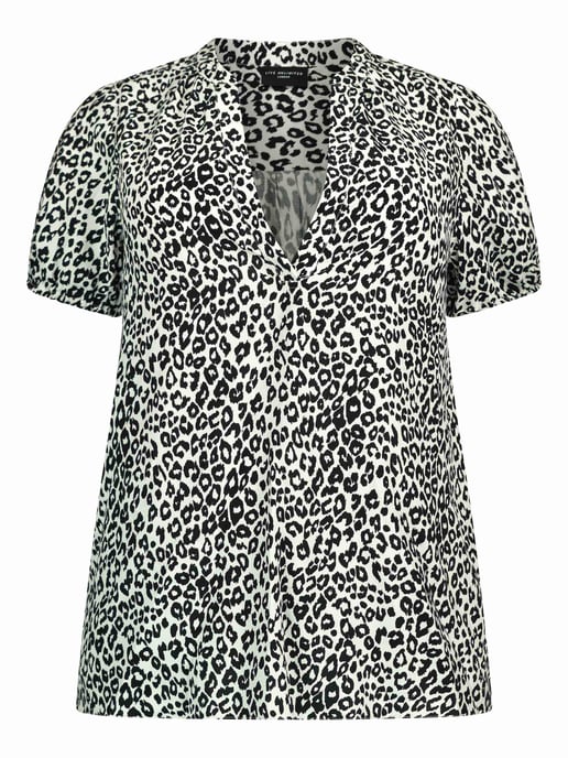 Short Sleeve Nehru Collar Swing Top