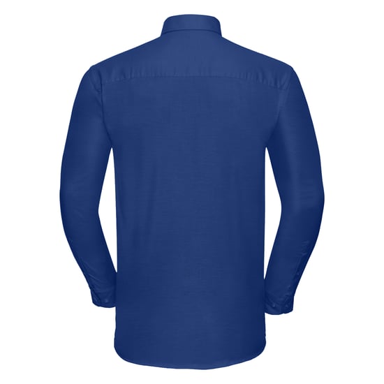 Russell Mens Oxford Easy-Care Long-Sleeved Shirt (Bright Royal Blue) - Image 2