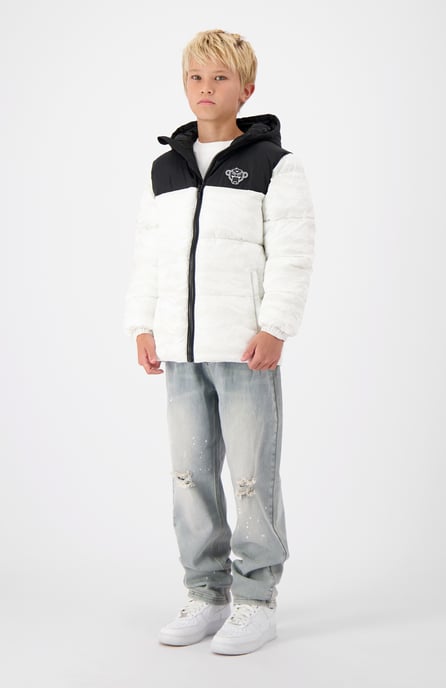 Black Bananas Jr. Peek Freeze Puffer Jacket, White