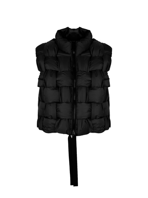 La Haine Inside Us Vest Down Vest Unisex Woman's Black - Image 1