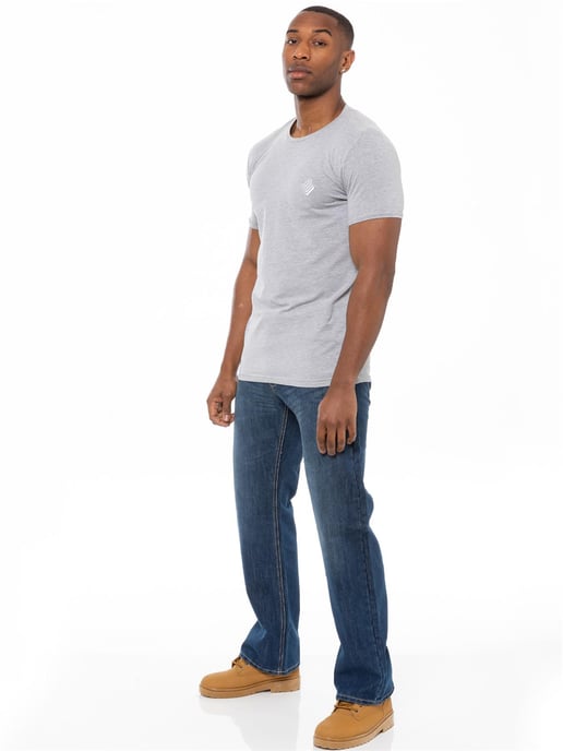 Enzo | Heren Regular Fit Denim Jeans Met Riem - Blauw - Image 6