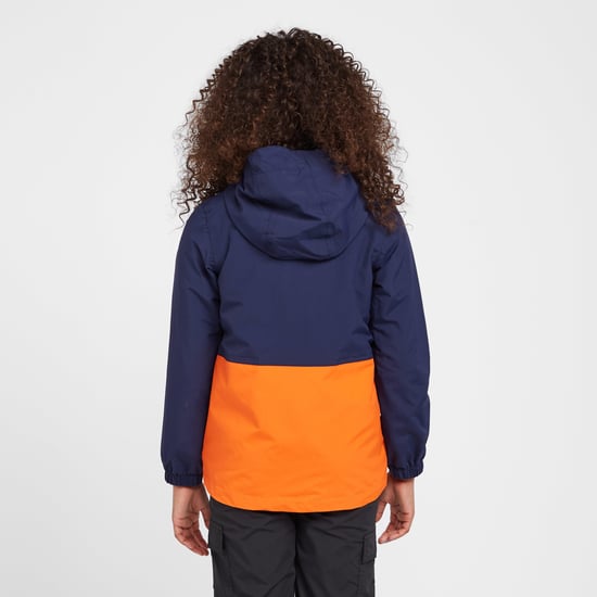Peter Storm Kids' Colour Block Waterproof Jacket with Adjustable Hood, Children's Raincoat