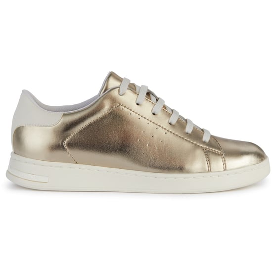 Geox D Jaysen B Leather Vrouwentrainers Lichtgoud/Optisch Wit - Image 5