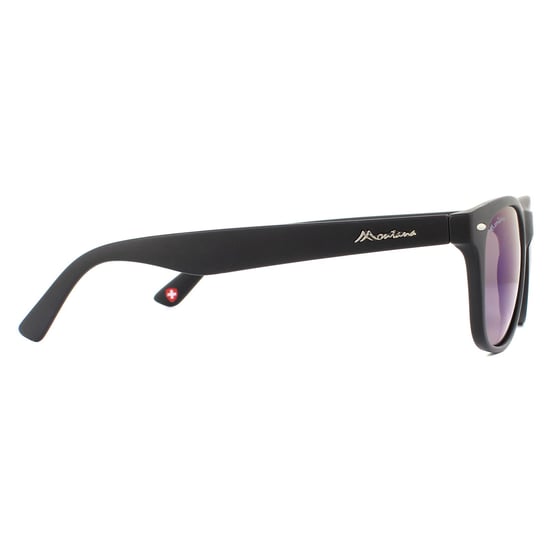 Montana Sunglasses MS10 Matte Black Rubbertouch Revo Blue