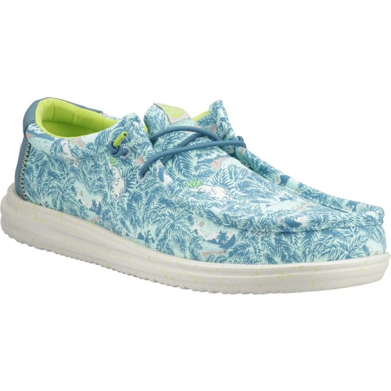 HEYDUDE Wally H2O Tropical Nylon Men's Blue Tropical Boat Shoes - Image 1