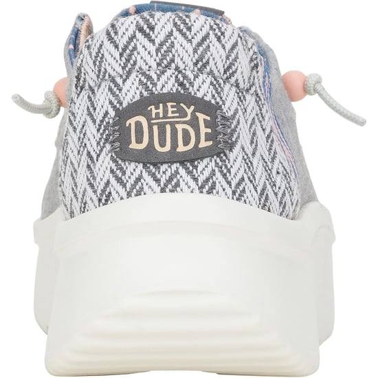 HEYDUDE Wendy Peak Chambray Geweven Polyester Vrouwen Grijze Loafers - Image 2