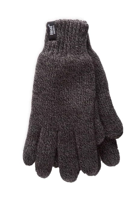 Heat Holders - Gebreide handschoenen met fleecevoering voor heren - Grijs - Image 1
