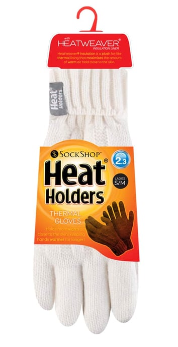 Heat Holders - Womens Cable Knit 2.3 tog Gloves for Winter - Image 2