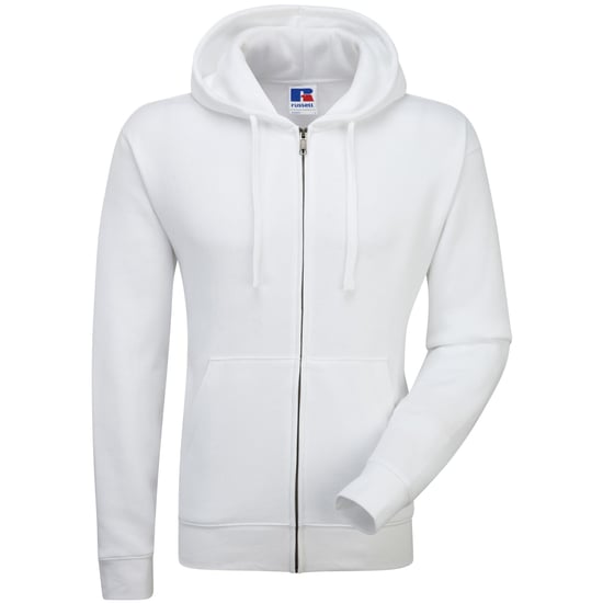 Russell Heren Authentieke Sweatshirt met volledige ritssluiting / Hoodie (Wit) - Image 4