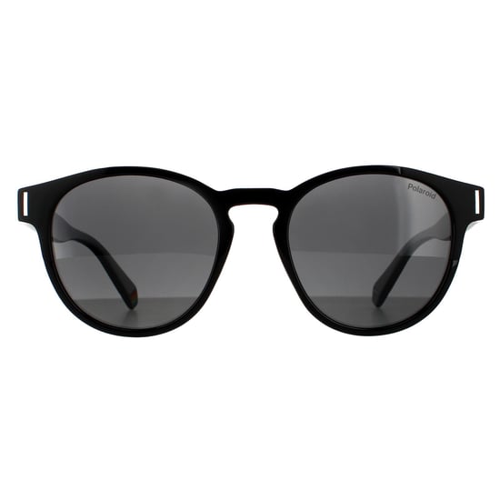 Polaroid Round Unisex Black Grey Polarized Sunglasses - Image 1