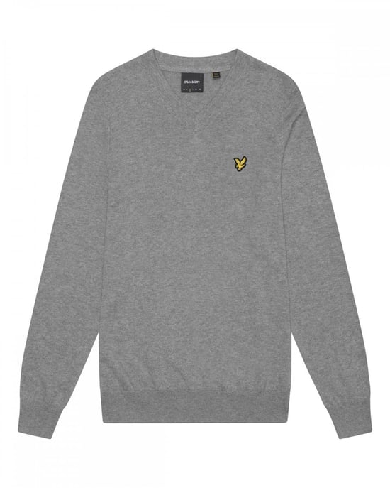 Lyle & Scott Cotton Merino Mens V-Neck Jumper - Image 1