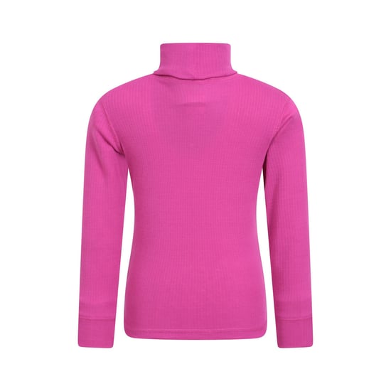 Mountain Warehouse Childrens/Kids Talus Roll Neck Long-Sleeved Top (Bright Pink)