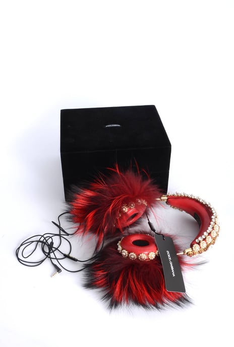 Dolce & Gabbana Women Fur and Jewels Headphone - Image 5