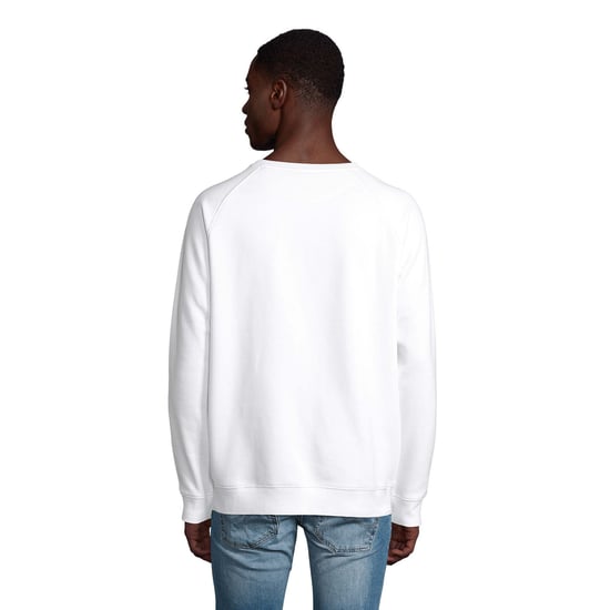 SOLS Unisex Adult Space Organic Raglan Sweatshirt (White)