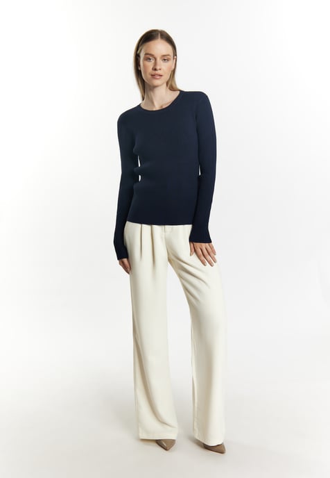 Dreimaster Knitted pullover women marine - Image 2